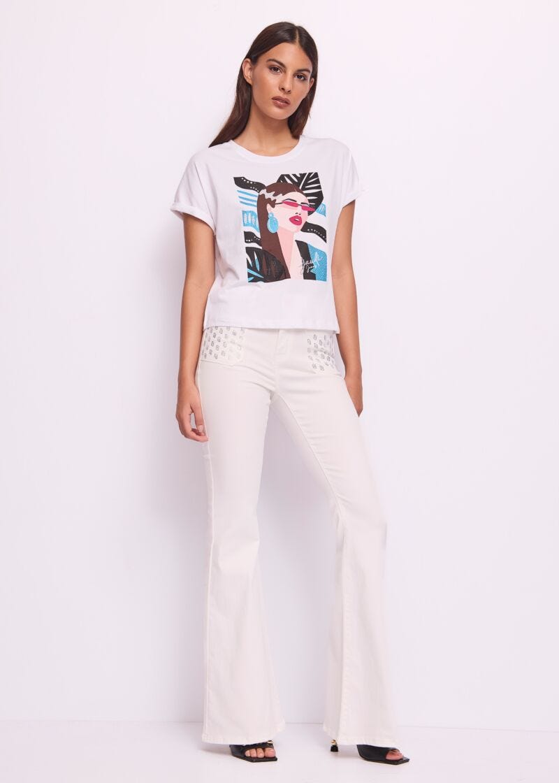 Pantaloni da donna flare con tasche