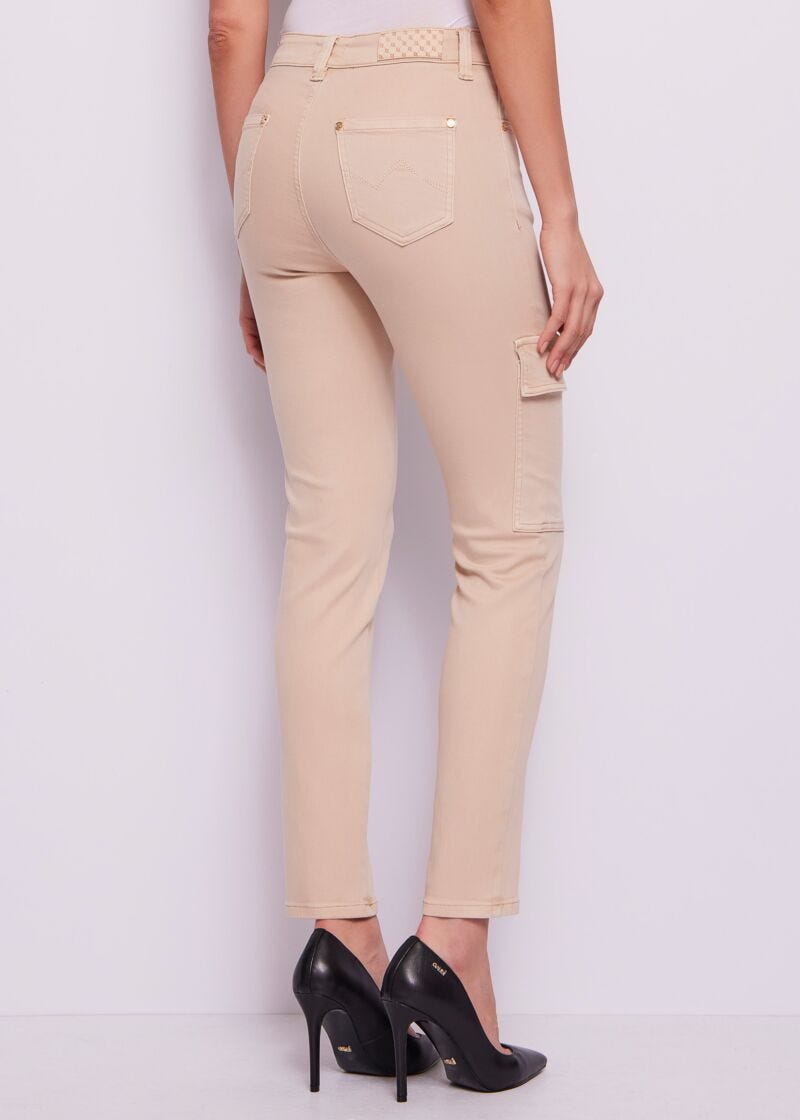 Jean cargo skinny en coton