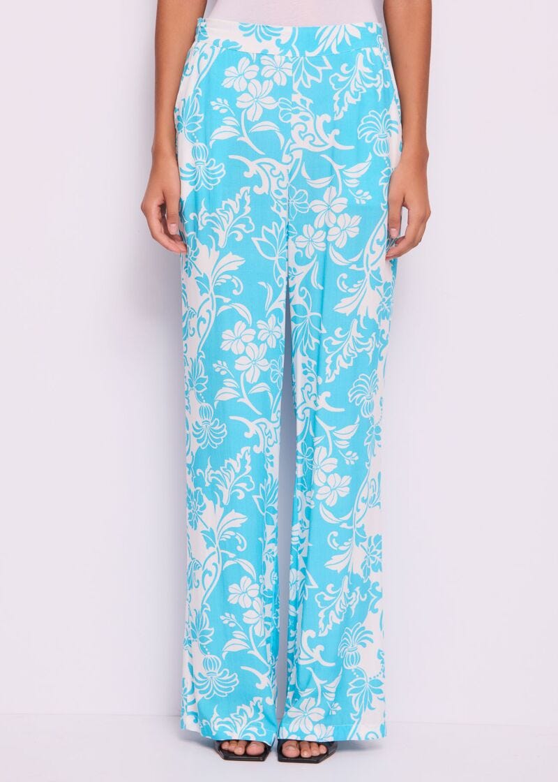 Pantalon en mousseline imprimée pour femme