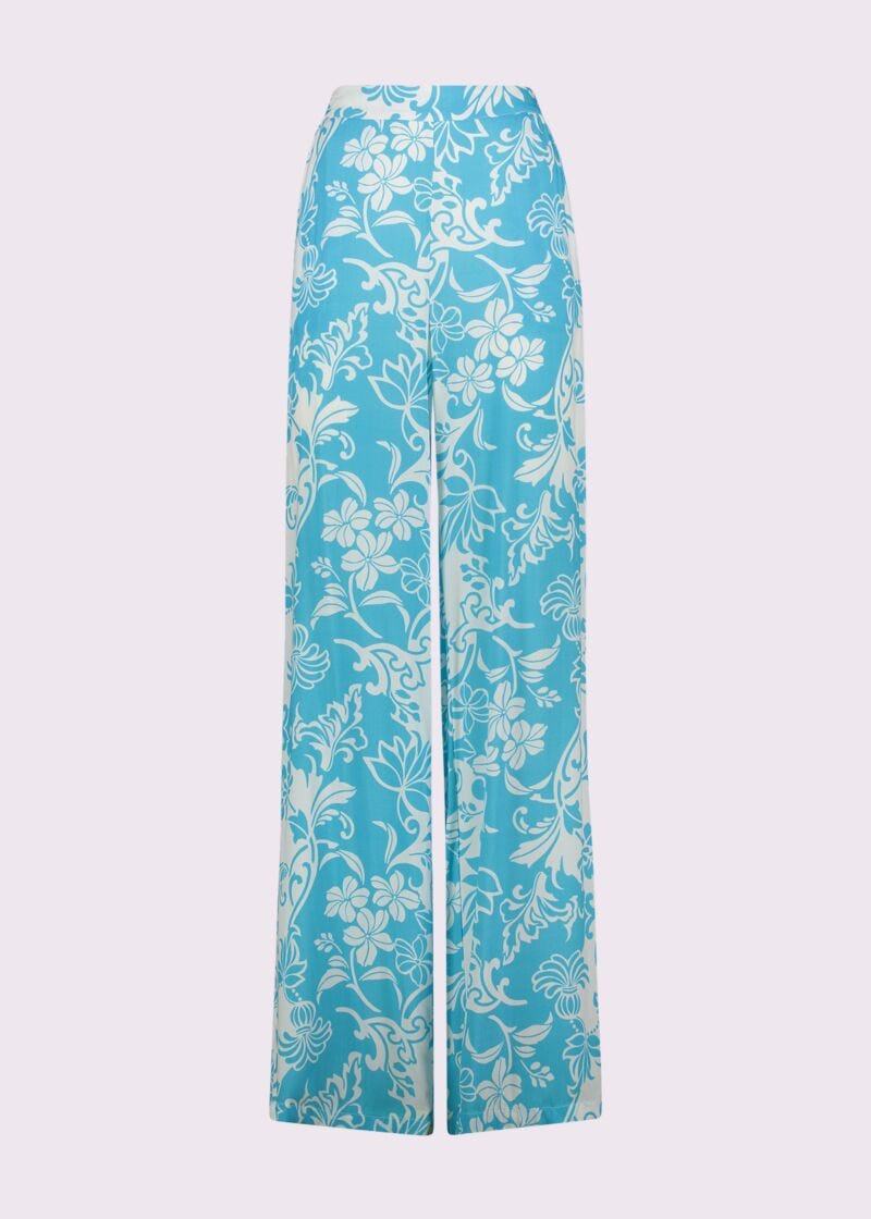 Pantalon en mousseline imprimée pour femme