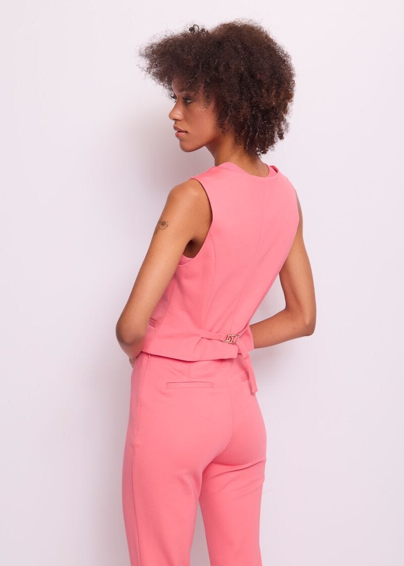 Chaleco rosa para mujer