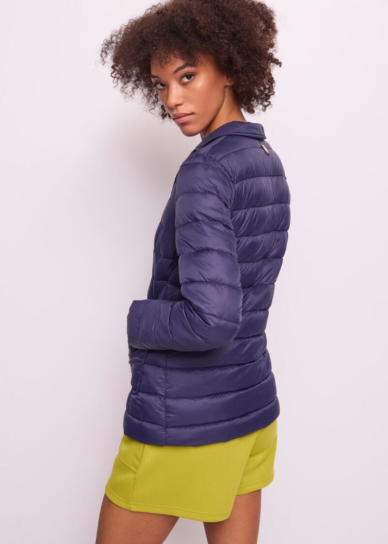 Blazer bleu en nylon rembourré pour femme
