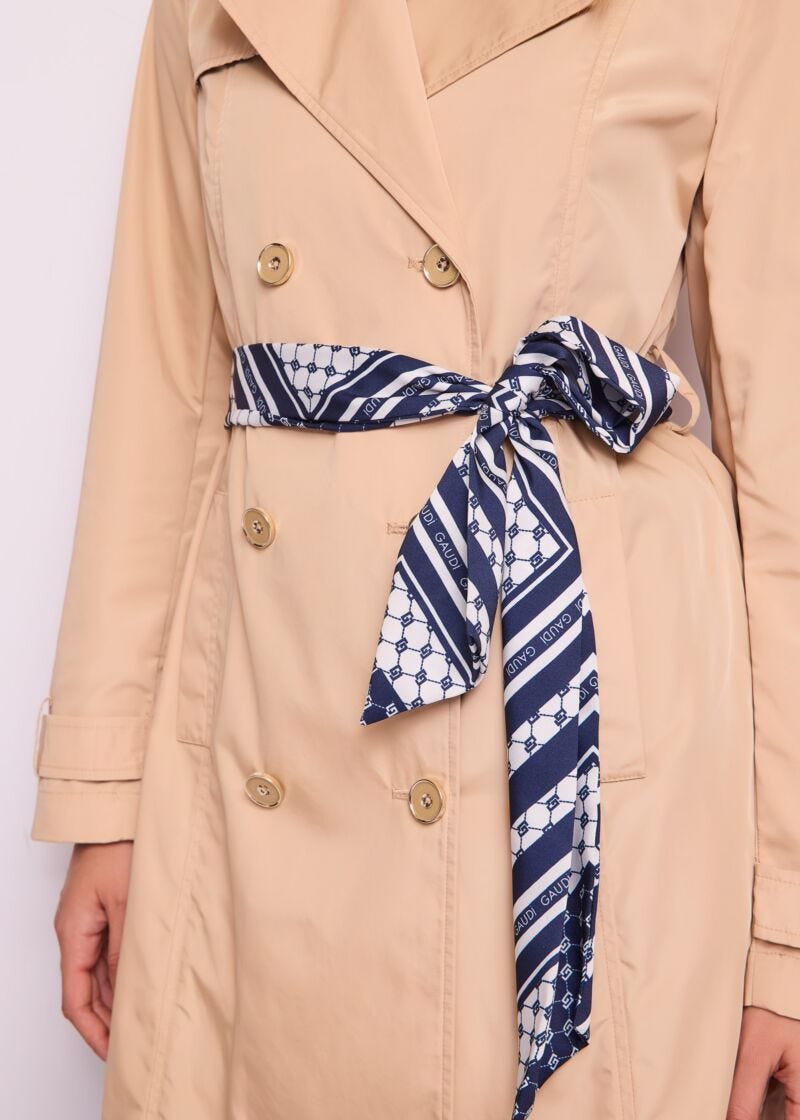 Trench donna doppiopetto con cintura