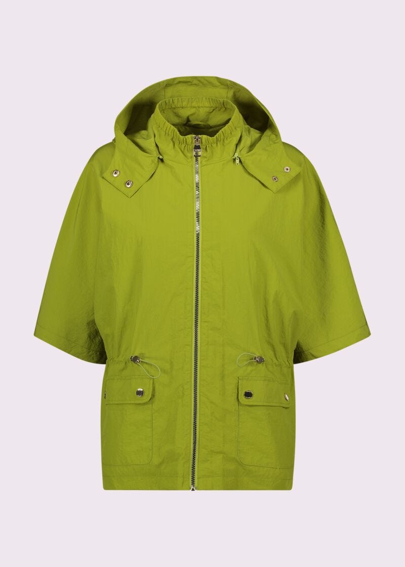 Giacca donna verde con zip