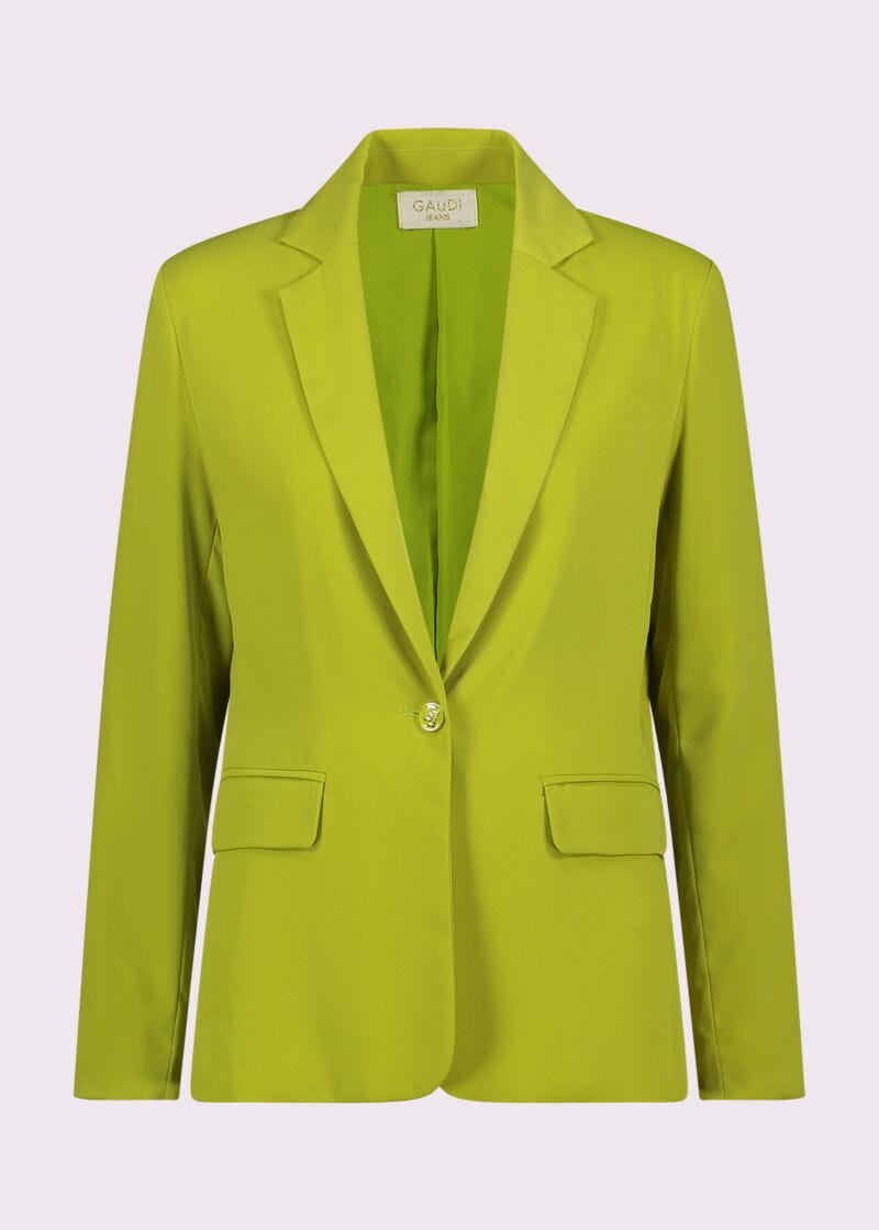 Blazer donna verde monopetto