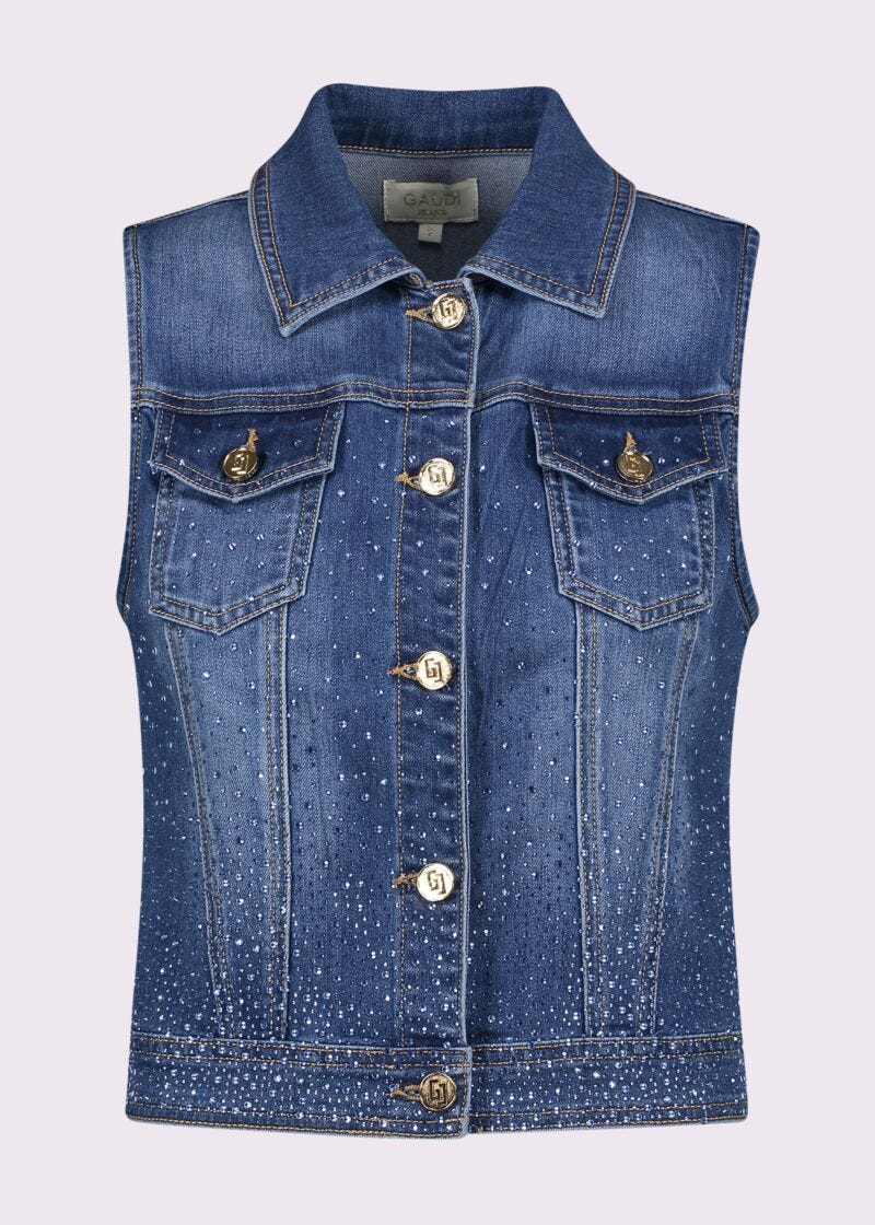 Gilet donna con bottoni logati