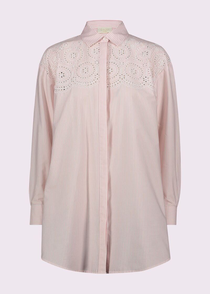 Chemise rayée en coton pour femme