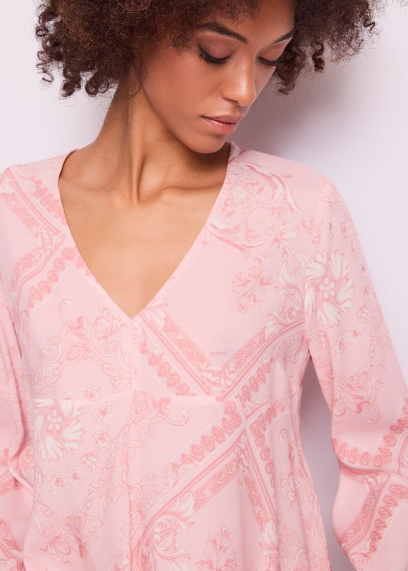 Blouse en mousseline imprimée pour femme