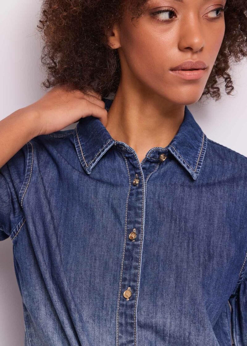 Camisa de mujer en chambray de algodón