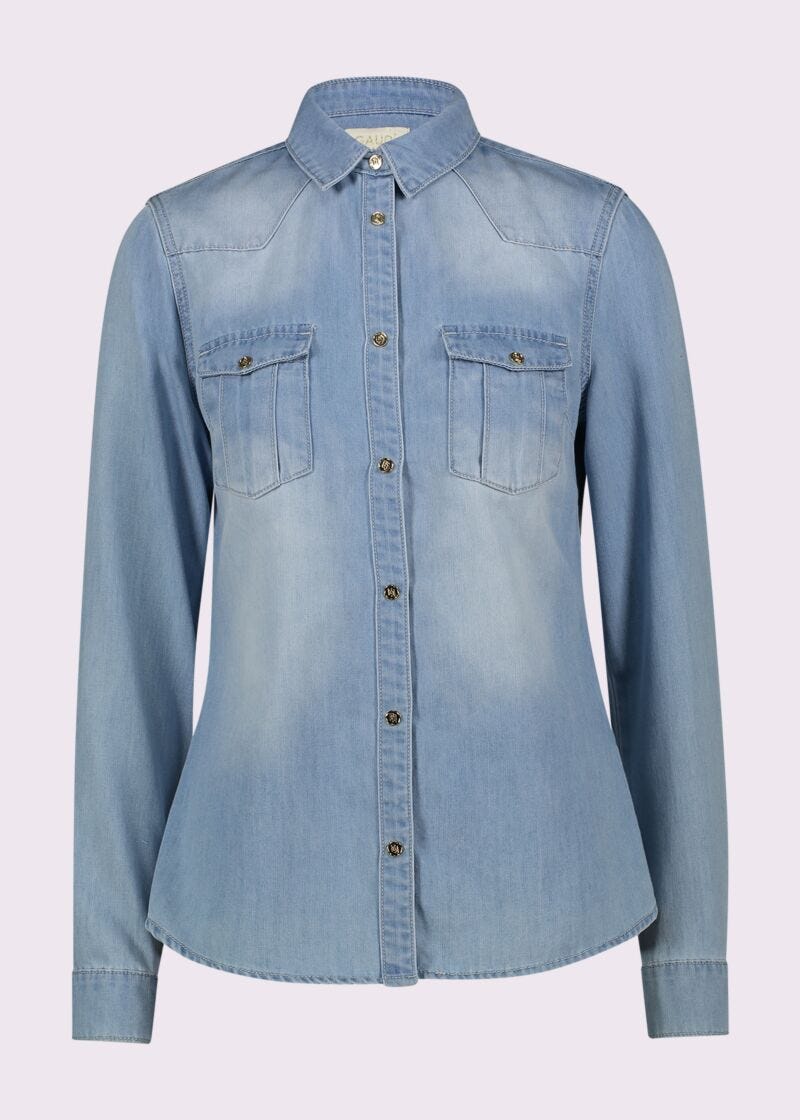 Chemise en chambray de coton pour femme