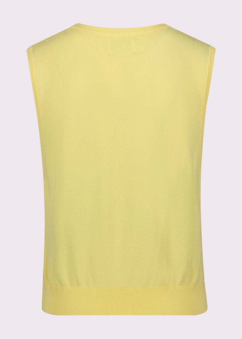 Gilet donna giallo con strass