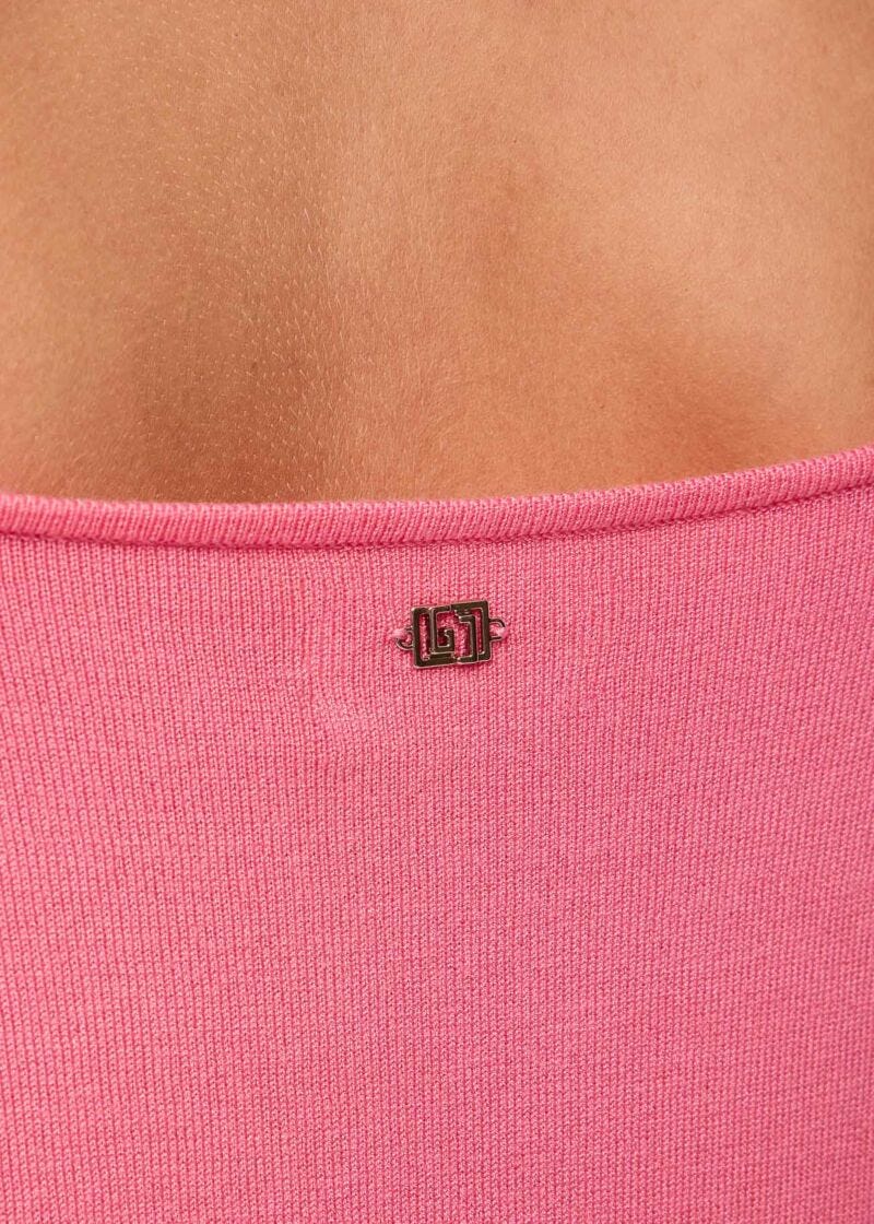 Maglia donna rosa off the shoulder