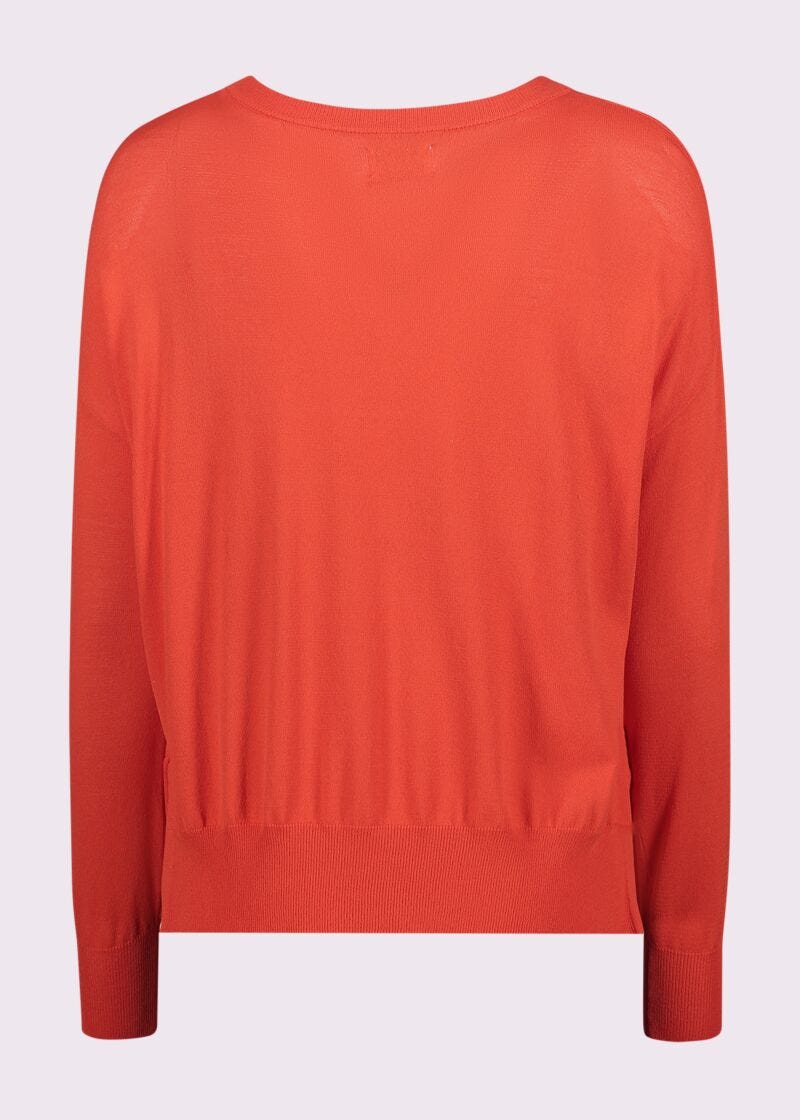 Maglia donna rossa con spacchi