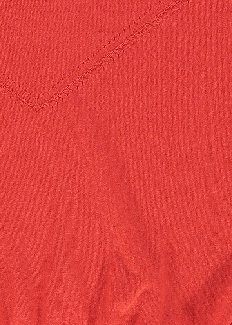 Maglia donna rossa con spacchi