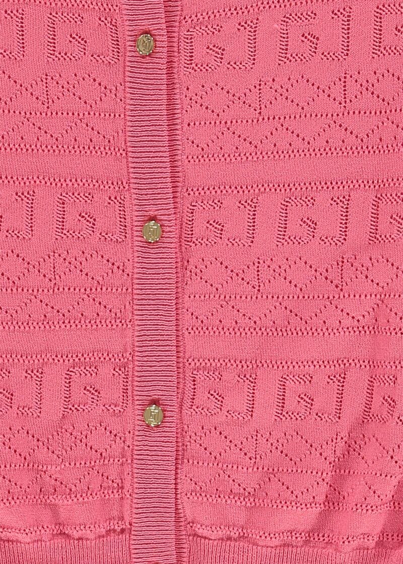 Cárdigan rosa de punto para mujer