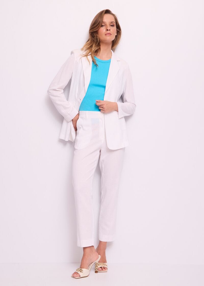 Women's blue cotton top