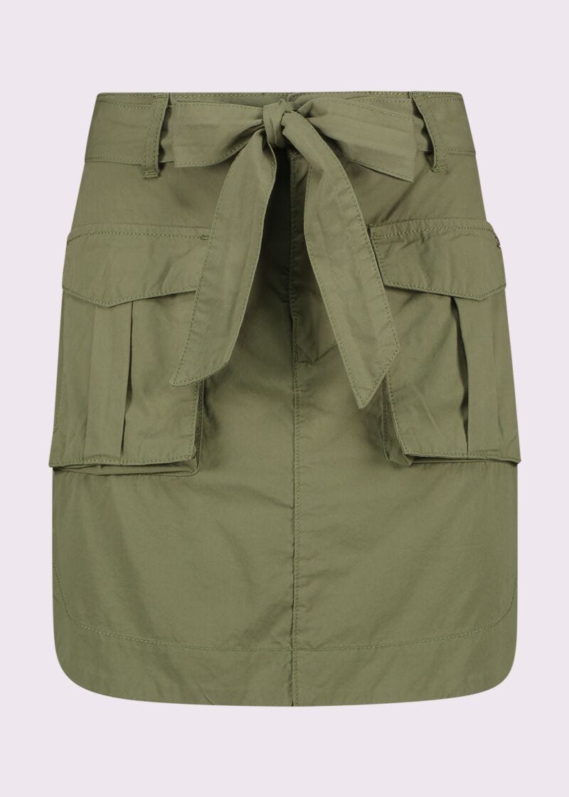 Mini-jupe en coton avec ceinture