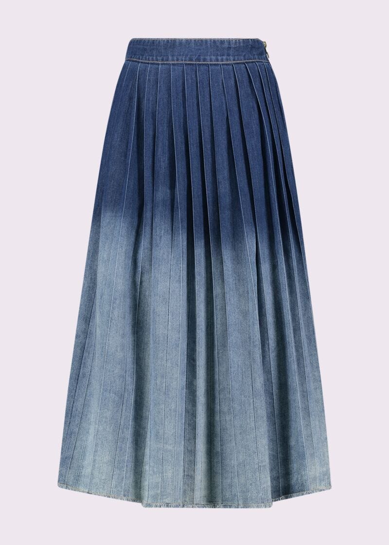 Jupe en chambray de coton