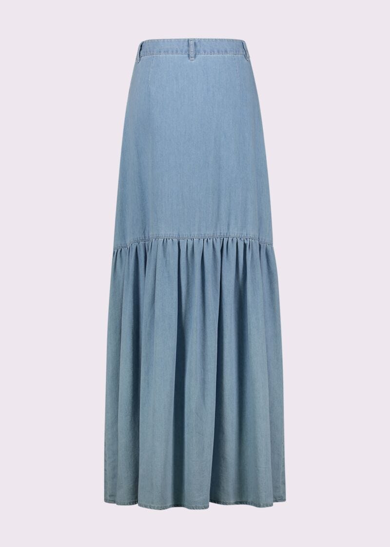 Jupe en chambray de coton