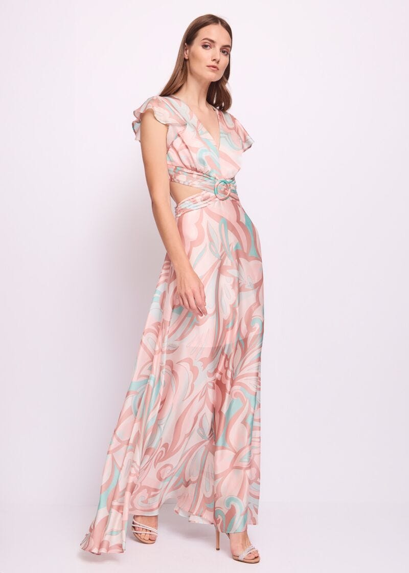 Women's printed chiffon dress