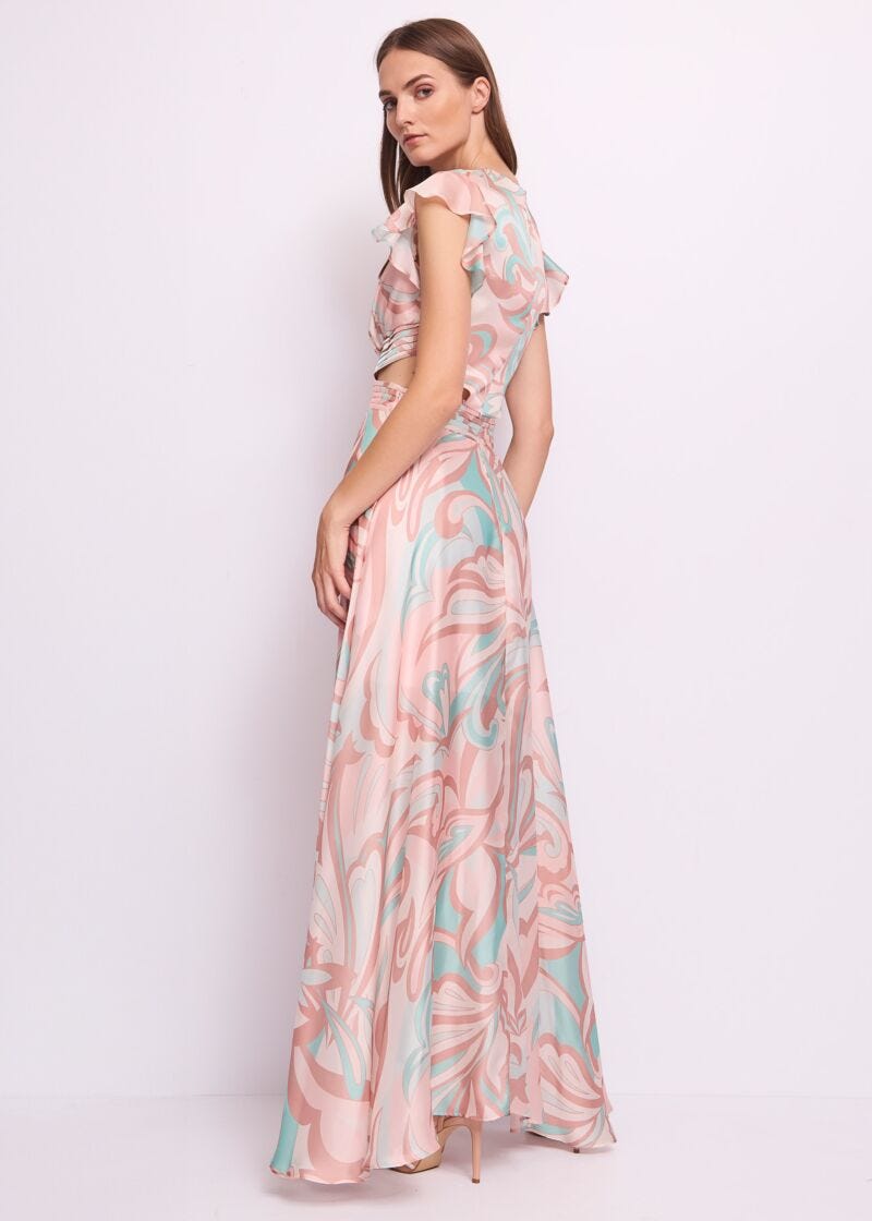 Women's printed chiffon dress