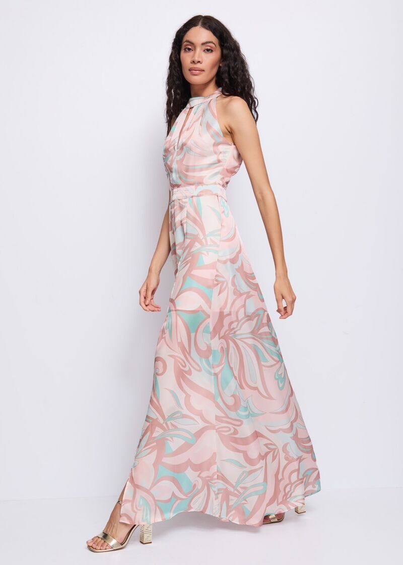 Women's printed chiffon dress