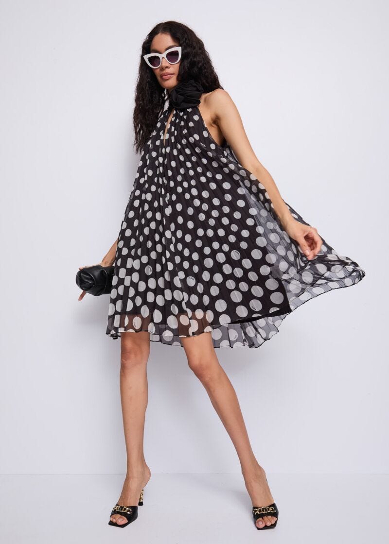 Robe en chiffon imprimé pour femme