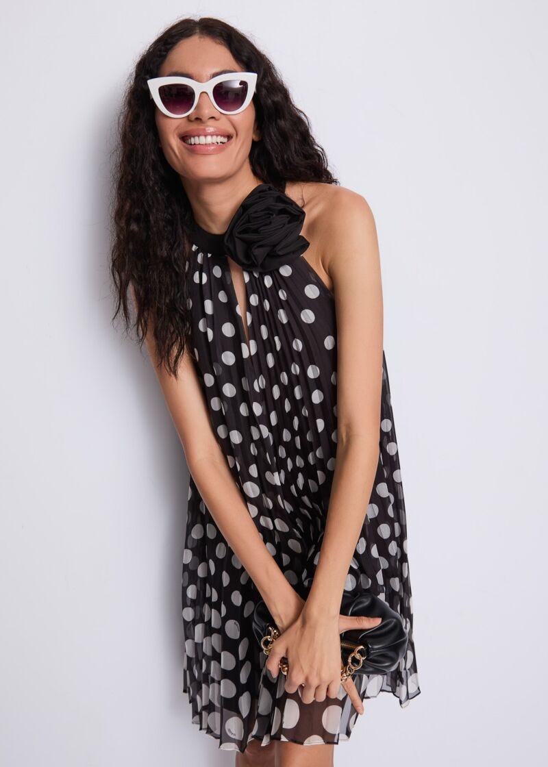 Robe en chiffon imprimé pour femme