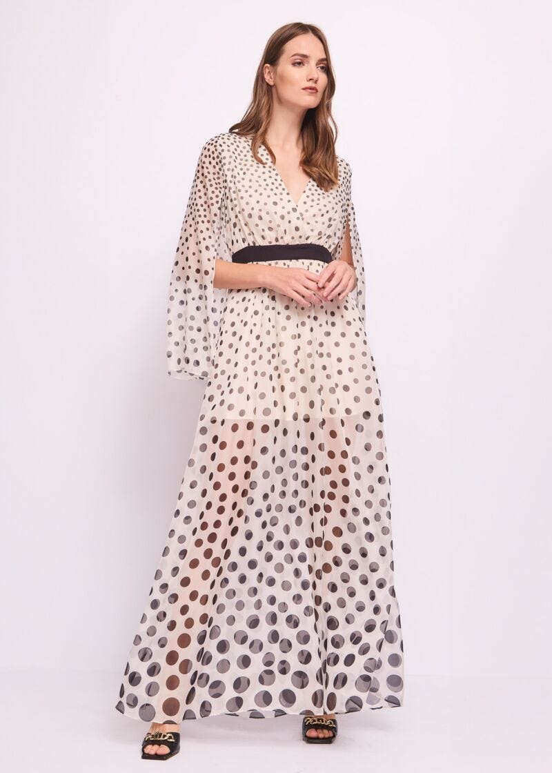 Robe en chiffon imprimé pour femme
