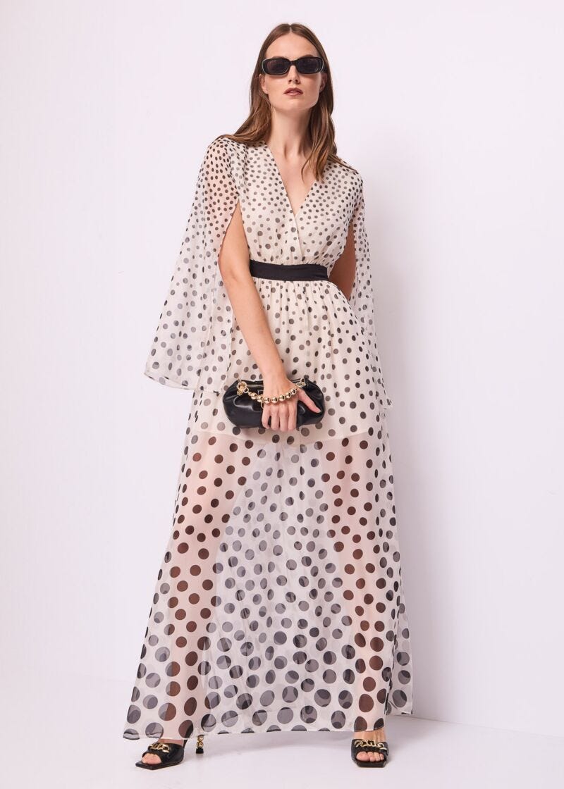 Robe en chiffon imprimé pour femme