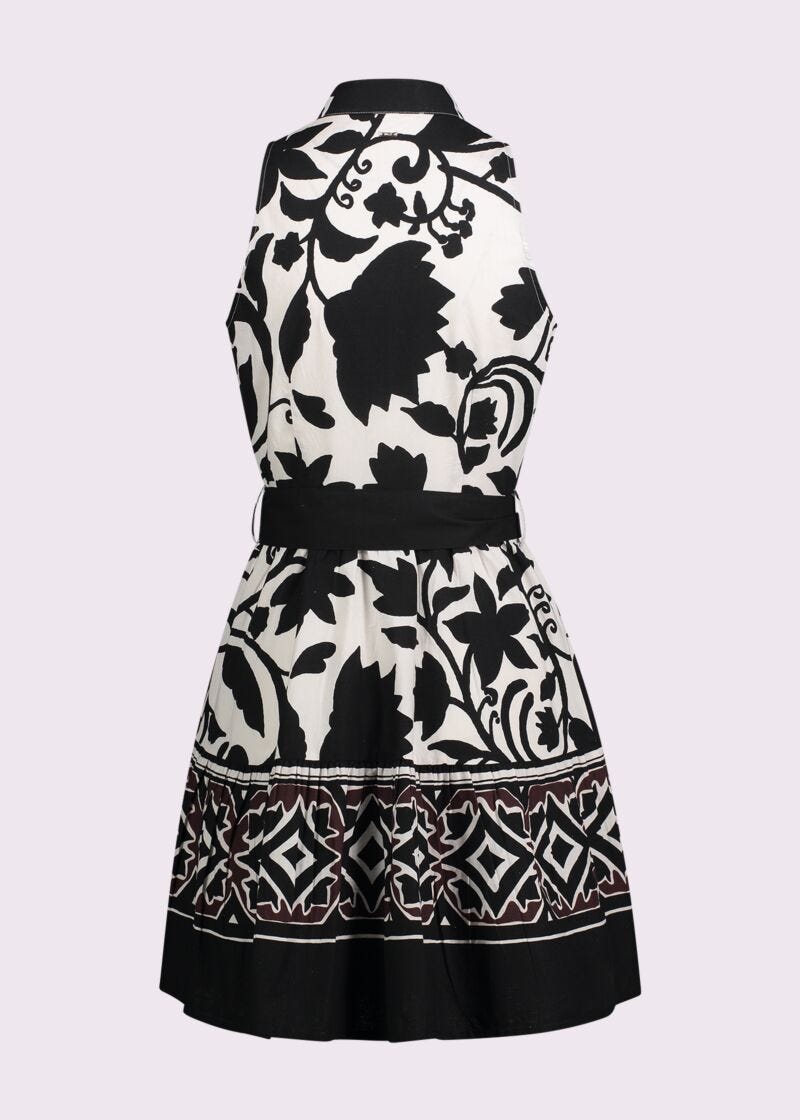 Vestido de mujer de algodón estampado