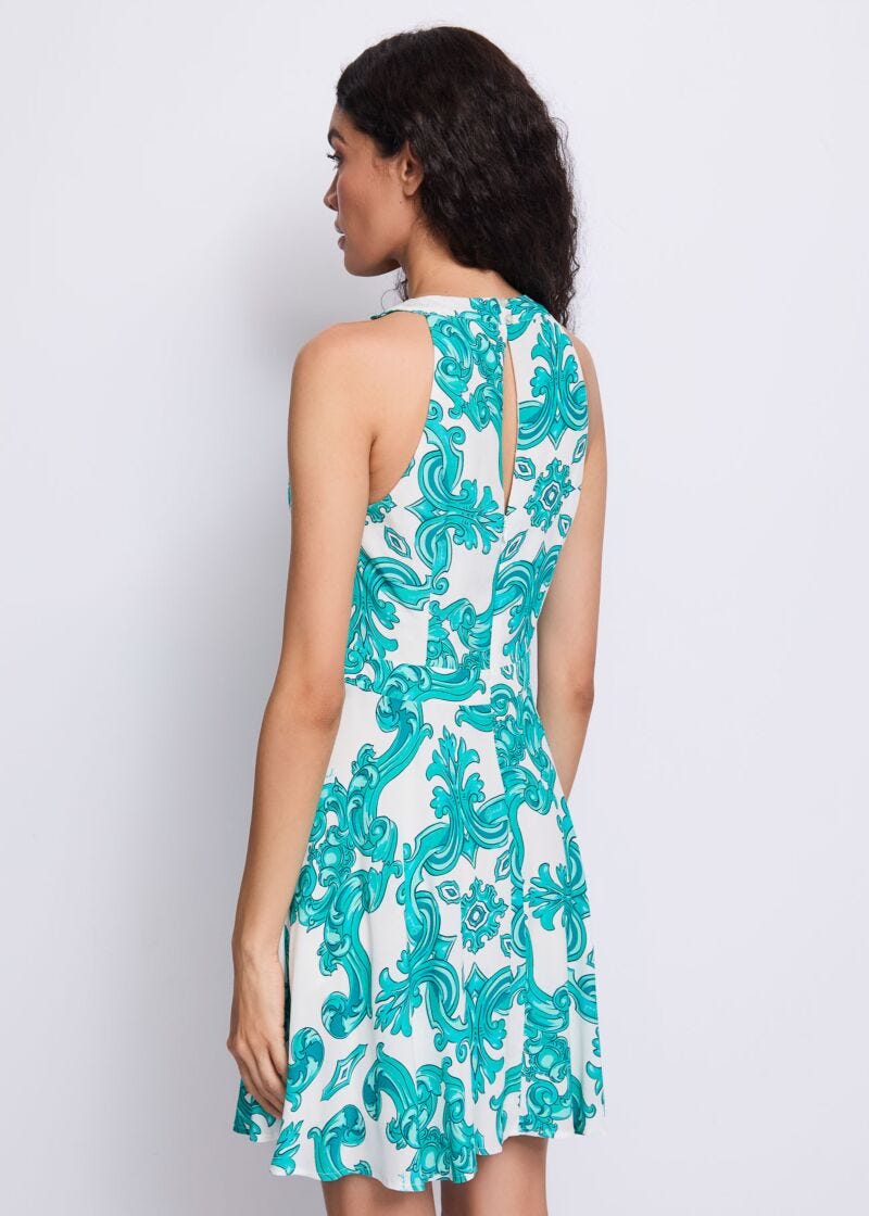 Robe en crêpe imprimé pour femme