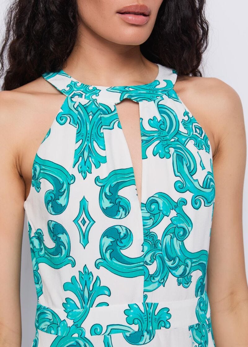 Robe en crêpe imprimé pour femme