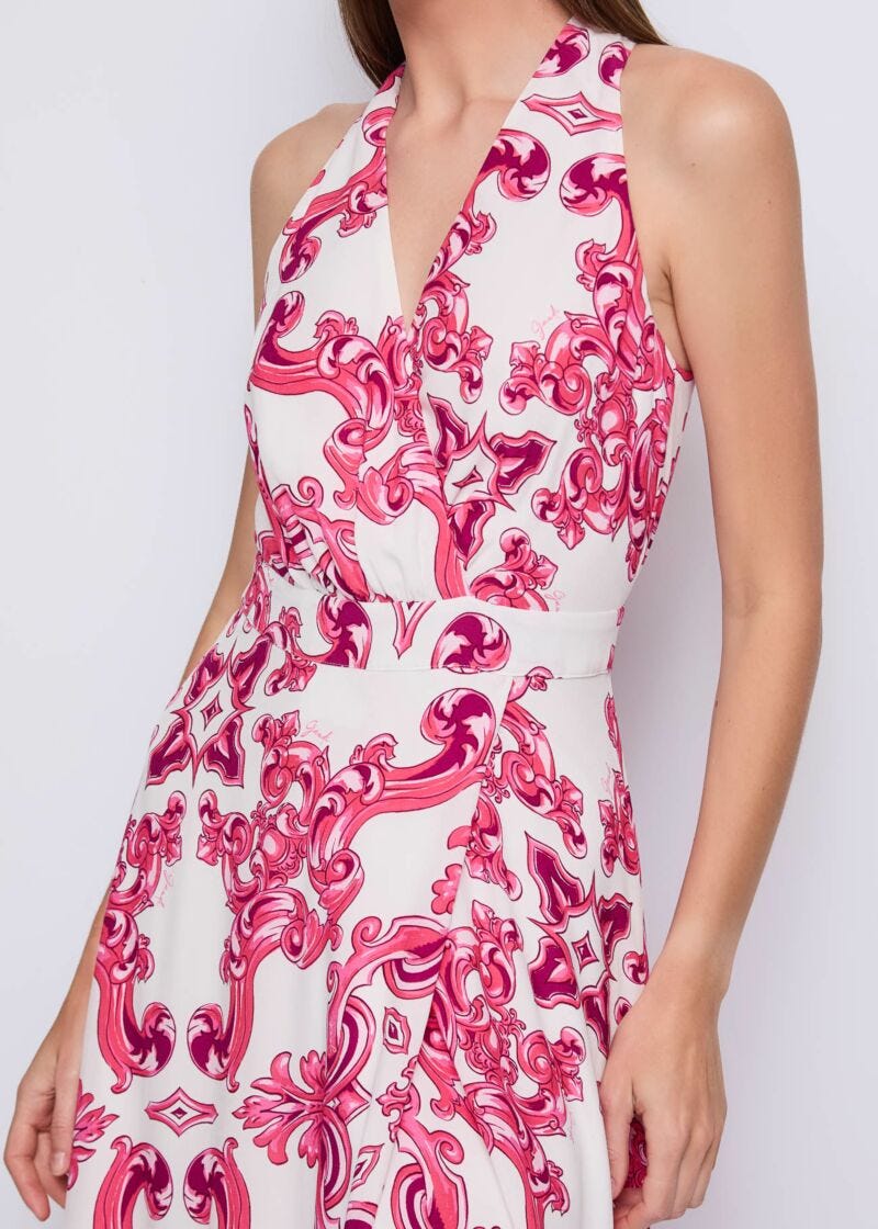 Women's printed crepe dress