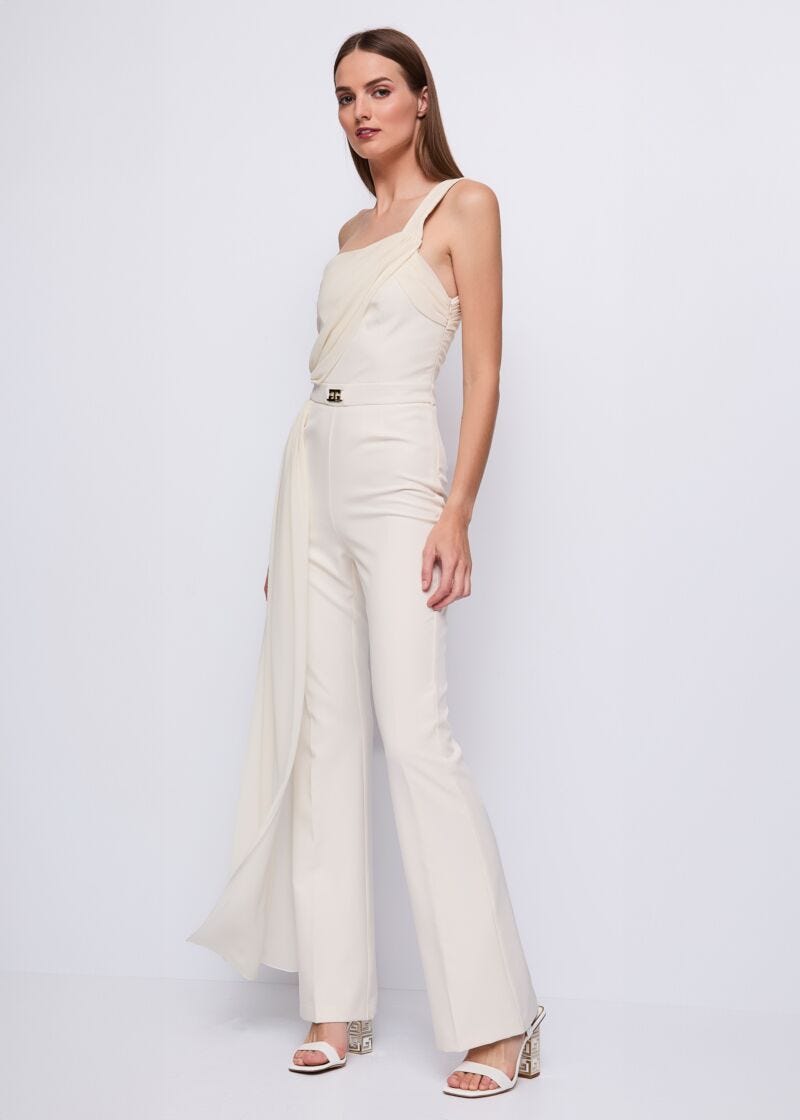 Women's white jumpsuit