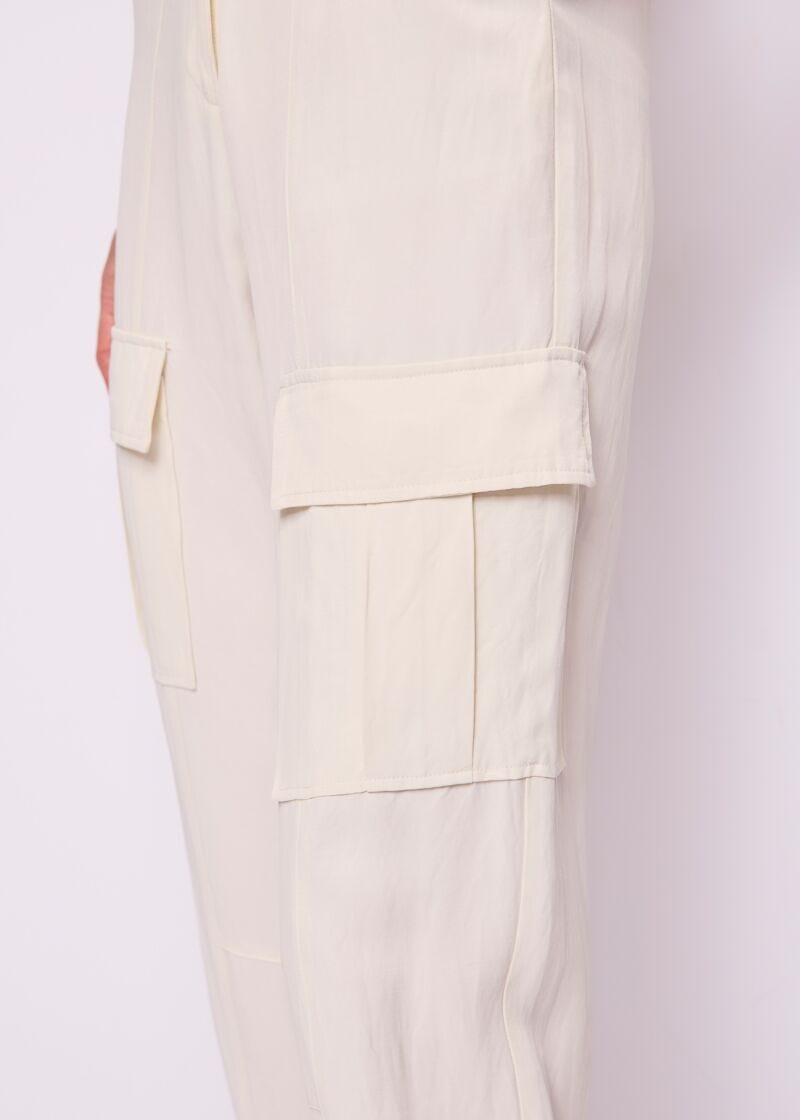 Women's linen-blend trousers