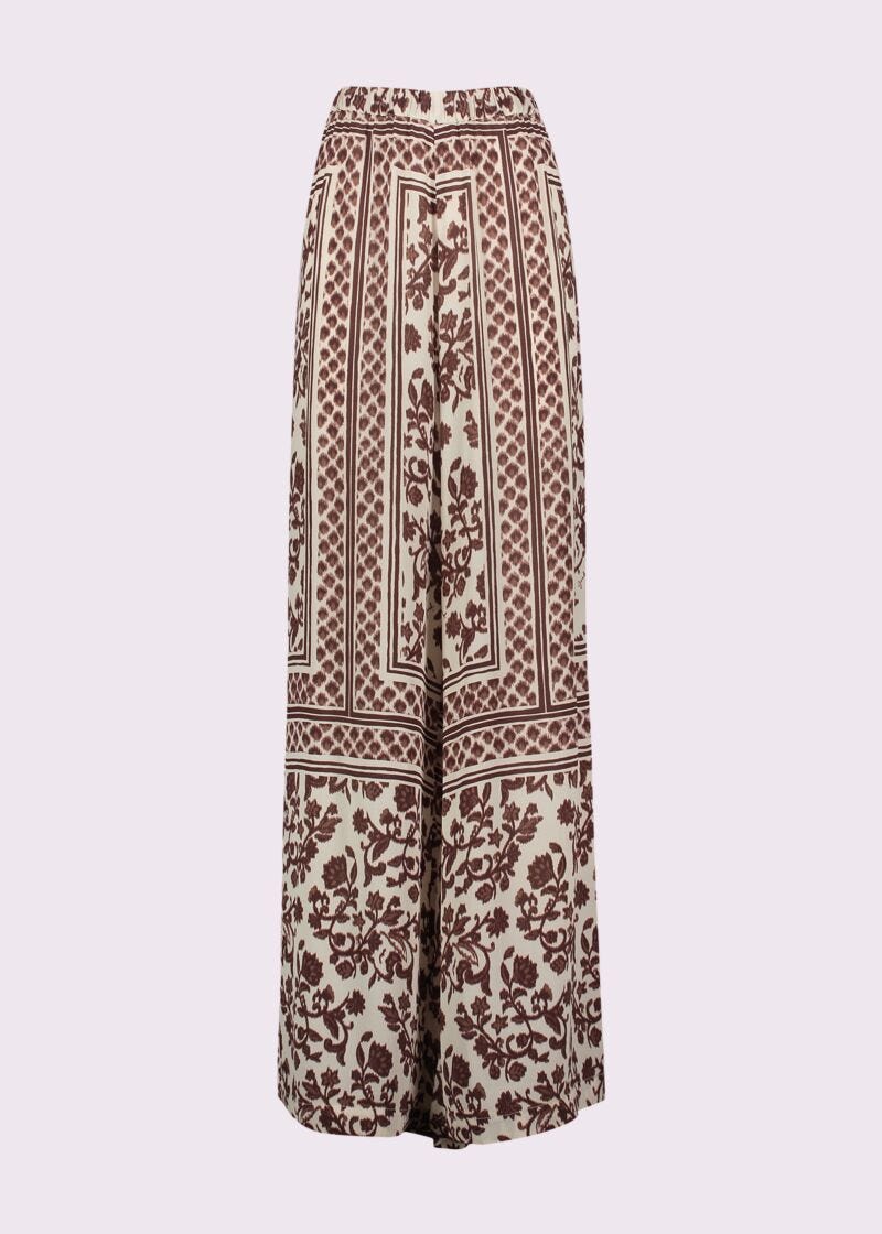 Pantalon en crêpe imprimé pour femme