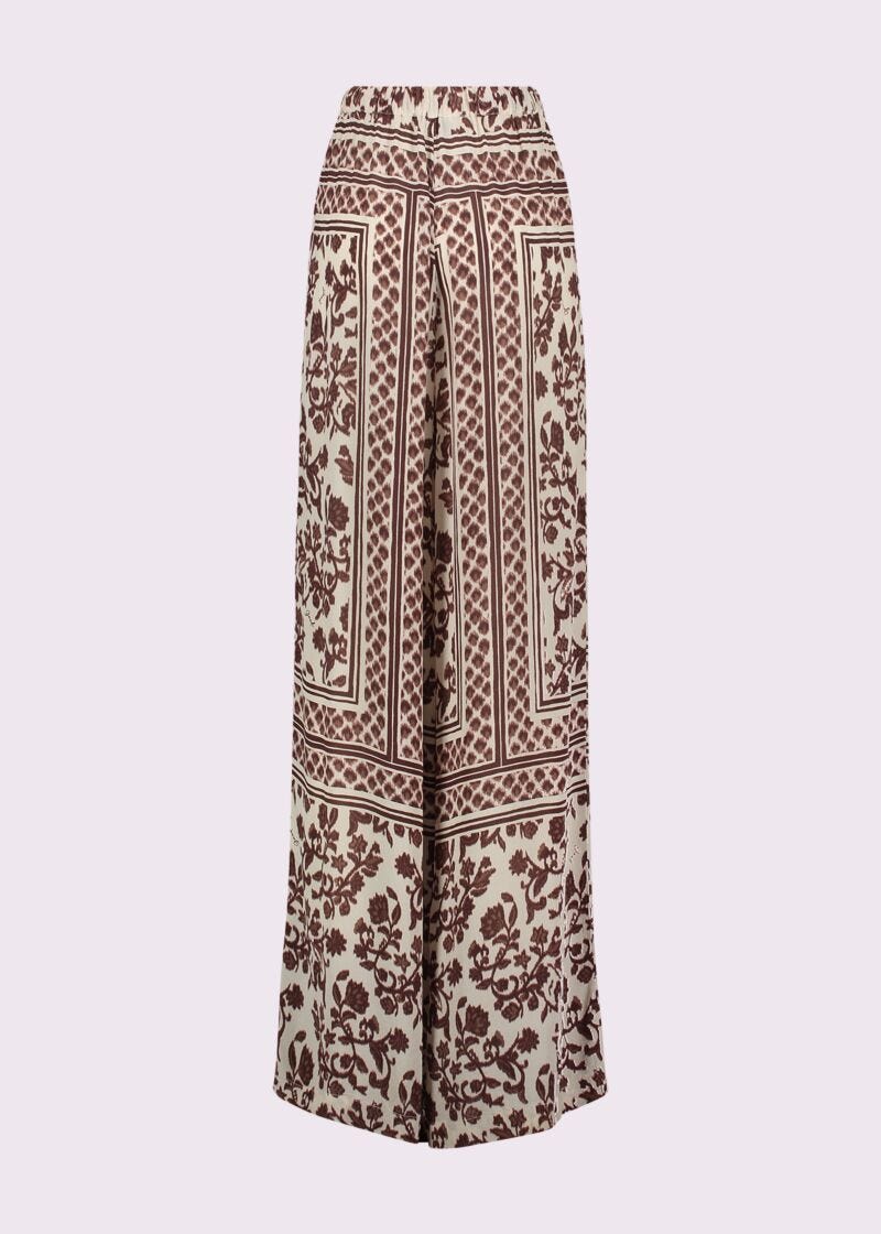 Pantalon en crêpe imprimé pour femme