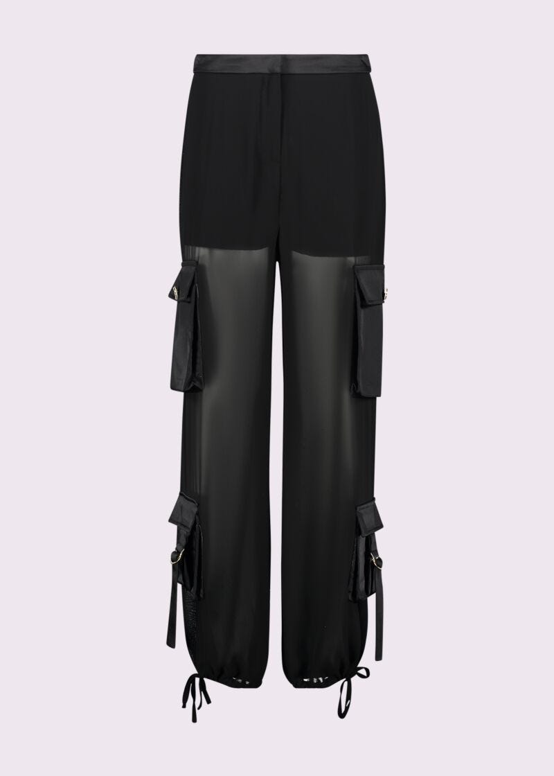 Pantaloni da donna neri cargo