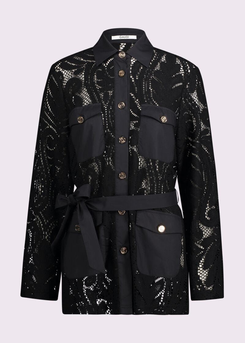 Women's black lace jacket