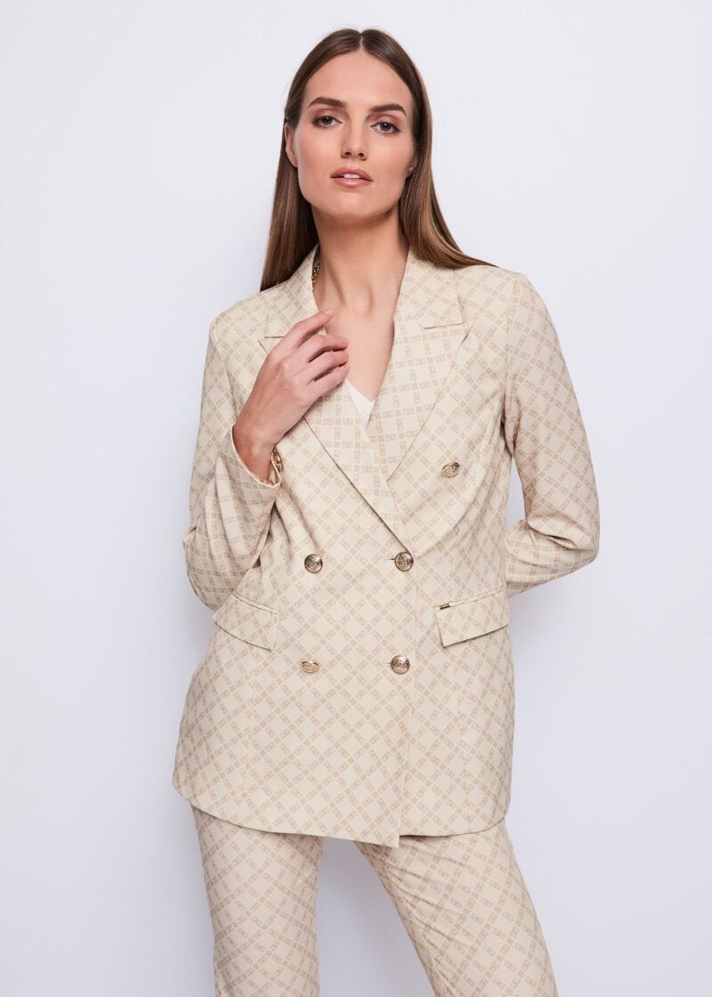 Blazer da donna con revers a lancia