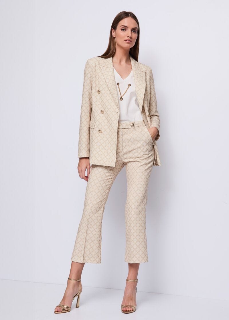 Blazer da donna con revers a lancia