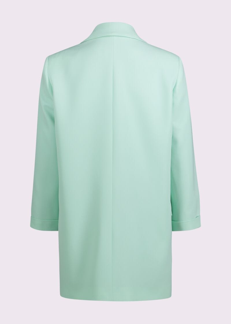Blazer vert en crêpe cady pour femme