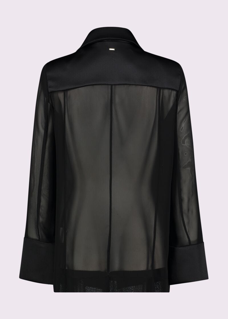 Women's georgette and satin blazer