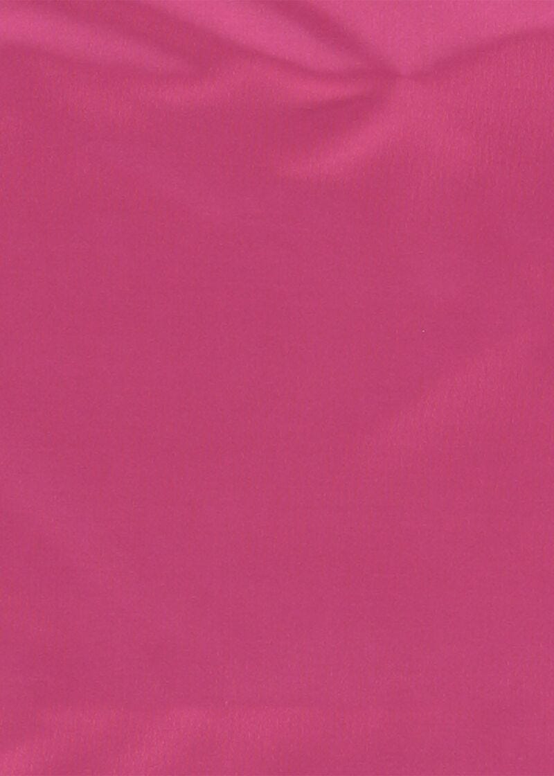 Women’s top in shiny jersey.