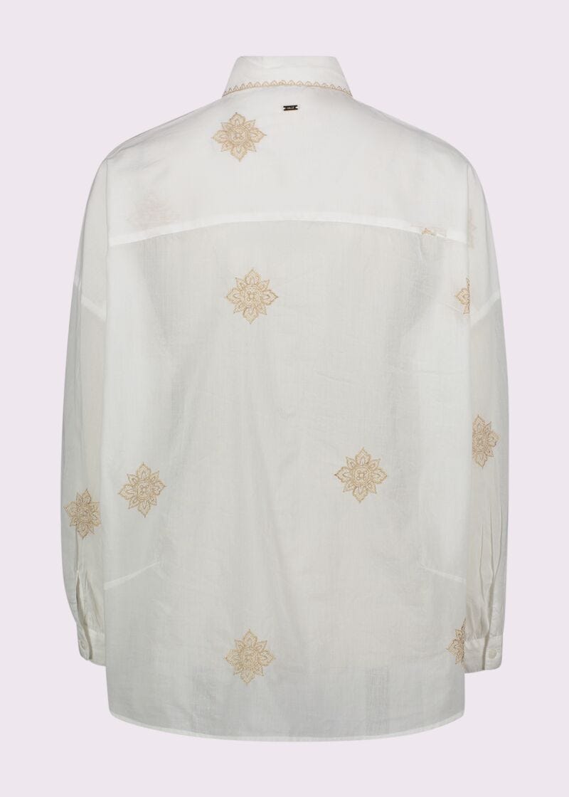 Chemise jaune en coton pour femme
