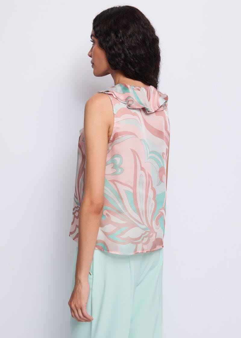 Women's printed chiffon top