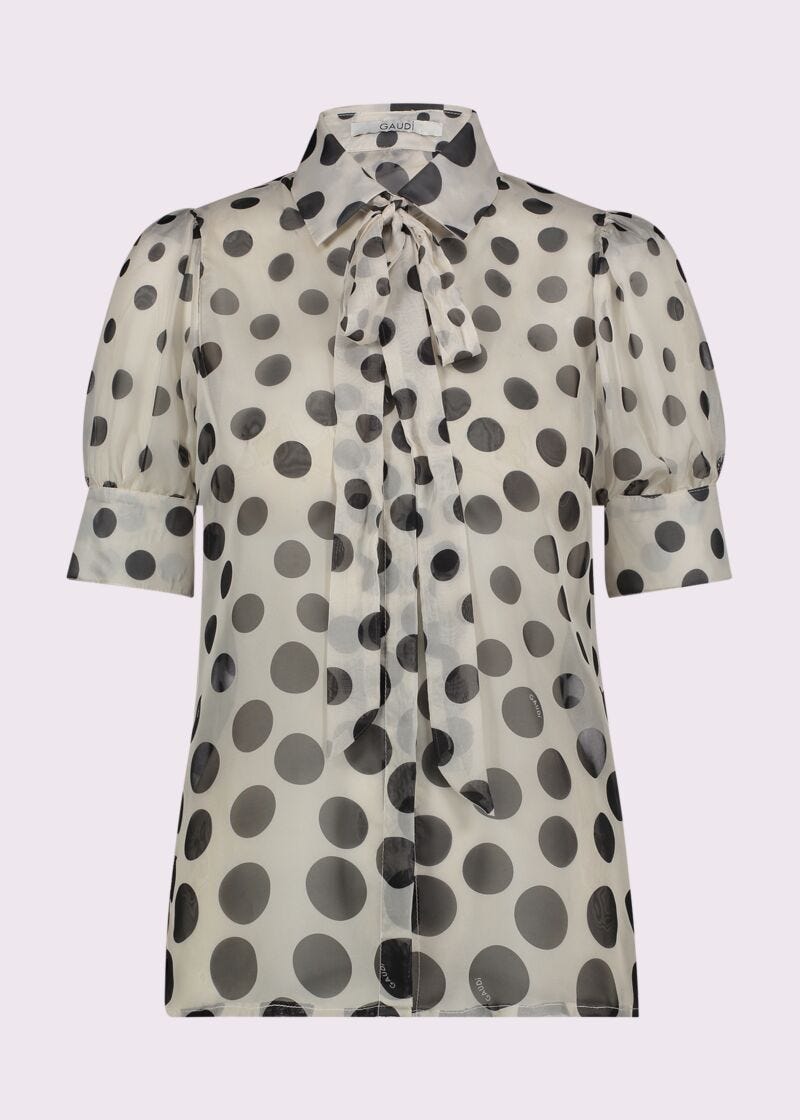 Women's printed chiffon shirt
