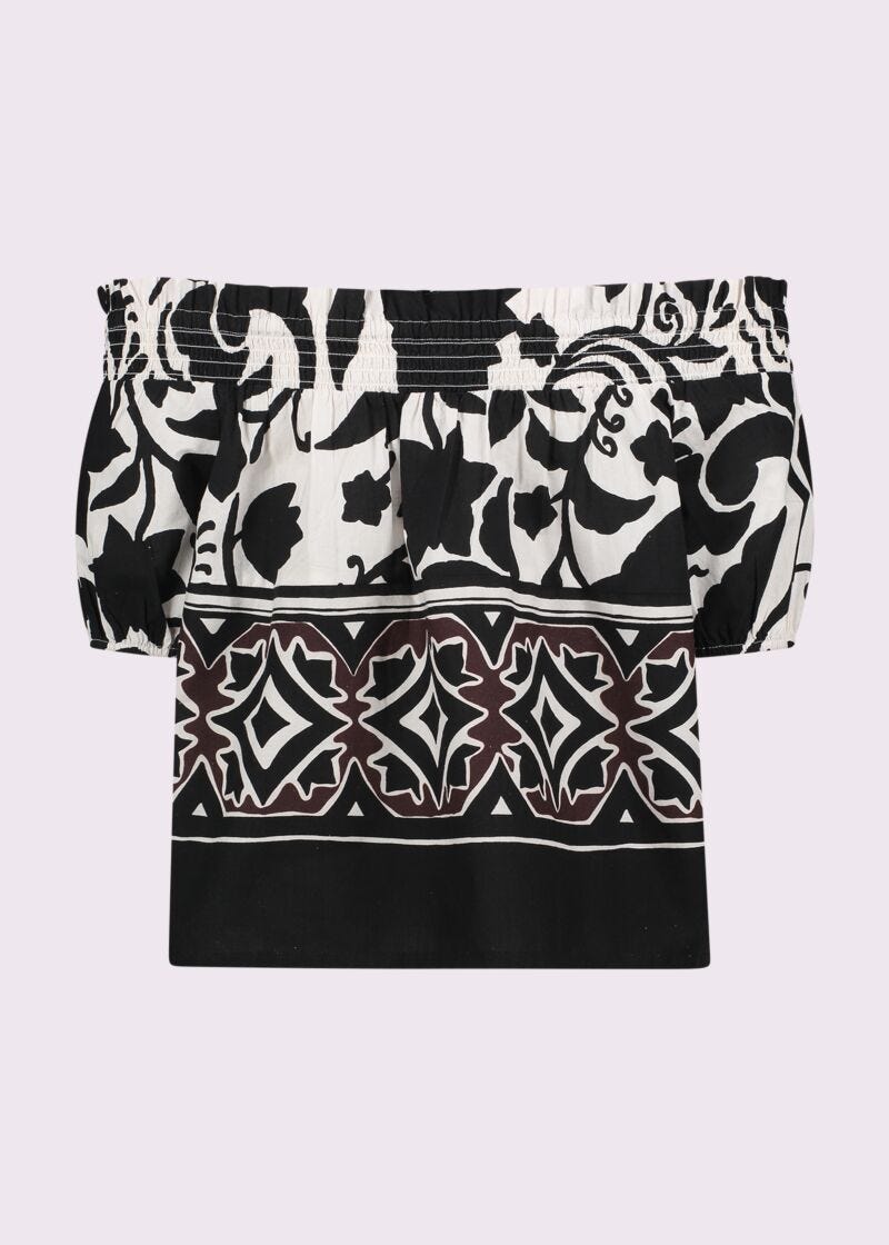 Women's printed cotton top