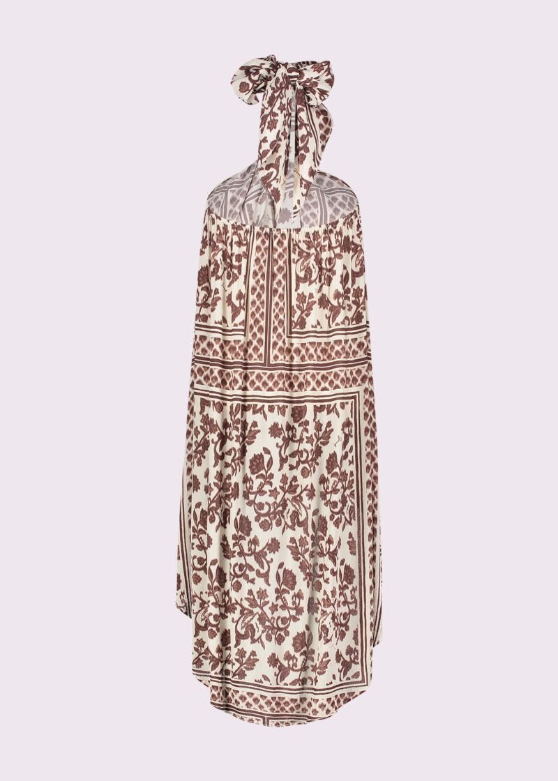 Camisa en crepé estampado para mujer